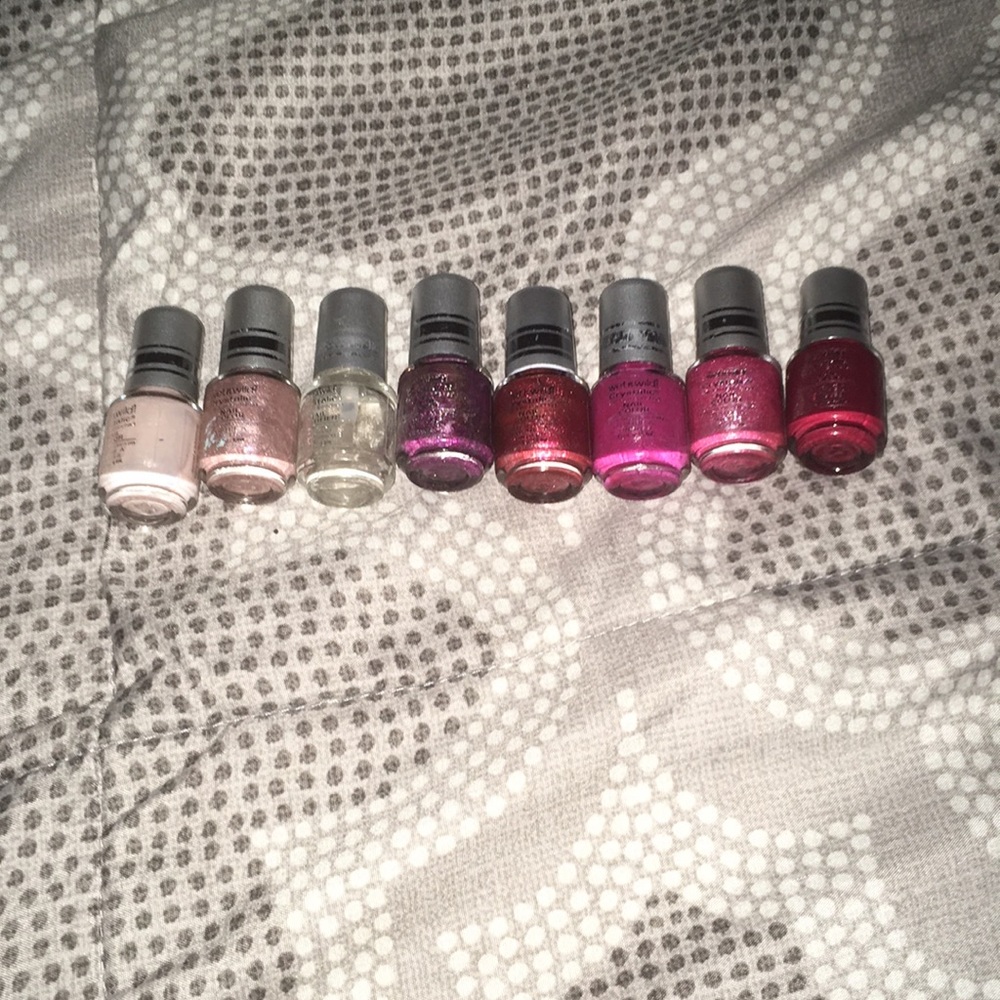 8 pack of mini WetnWild nail polishes
